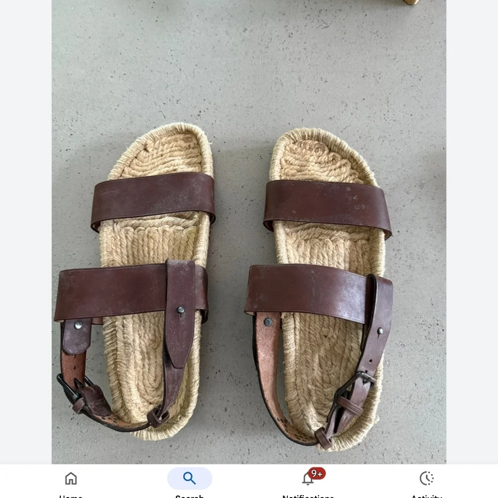 Yves Saint Laurent Brown Leather Sandals